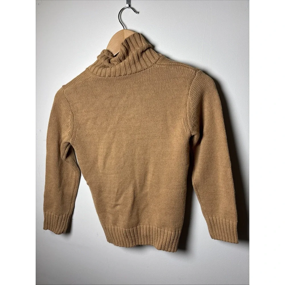 Gymboree Kids Bear Sweater Tan Brown Winter Knit Pullover NWT‎ Boys Size 5 6